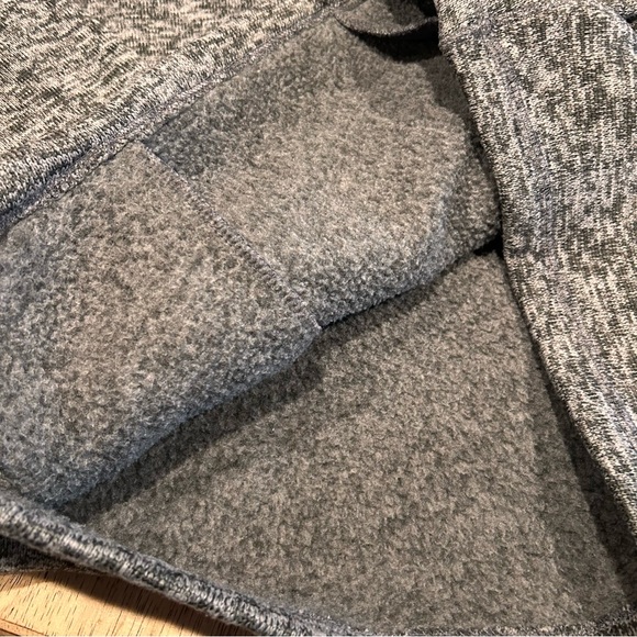 Eddie Bauer Dark Grey Heather Sweater-Knit Fleece 1/4-Zip Pullover| Men's Small - Picture 6 of 12